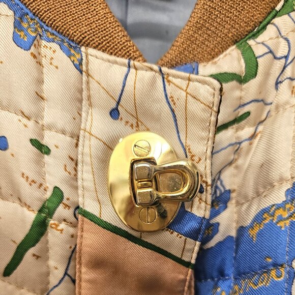 Begedor vtg quilted silk bomber jacket native meso-Americans Columbus jaguars - Picture 7 of 13